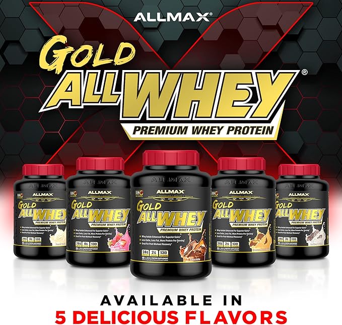 ALLMAX Nutrition Gold ALLWHEY, French Vanilla - 2 lb - 24 Grams of Protein Per Scoop - Gluten Free, Low Carb & Low Sugar - Approximate 30 Servings