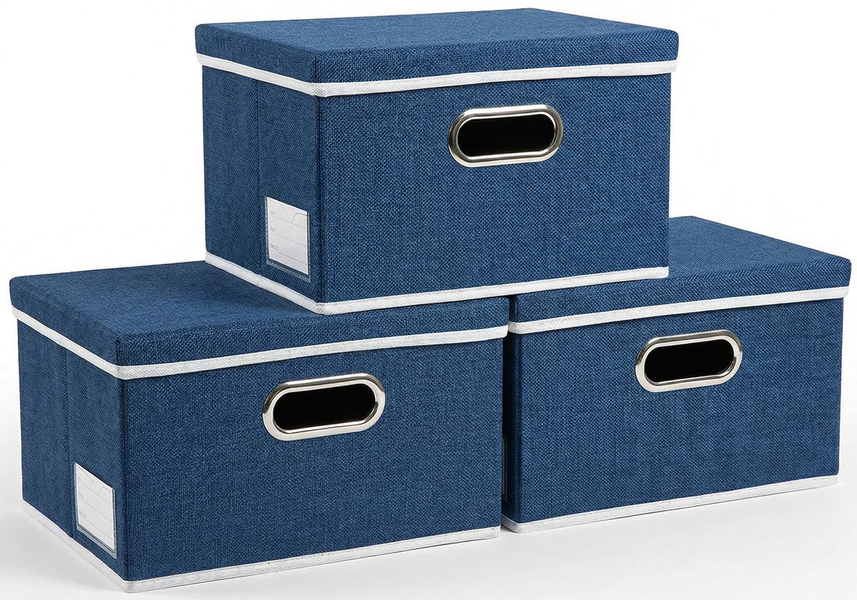 Storage Bins with Lids [3 (3 Count)