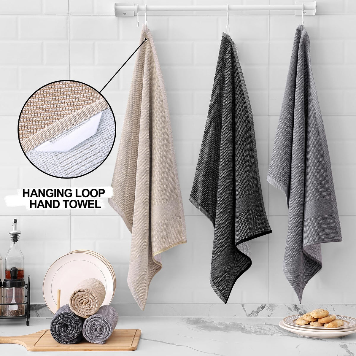 380 GSM Cotton Premium Kitchen Towels 3 Pack (3 Count)