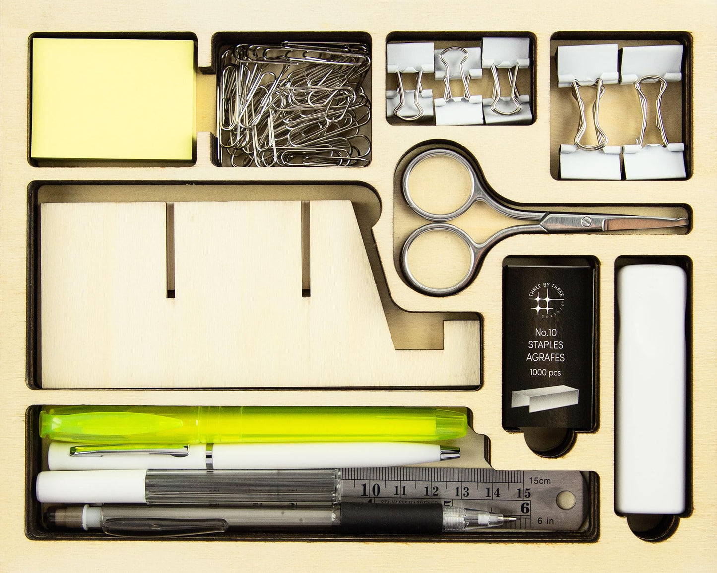 Three by Three Seattle jOTBLOCK Stay Organized On the Go with Our Portable Planner Set: Recycled Felt Case, Adjustable Stand, and Dual-Purpose Split Pad, Includes Additional Pad Refill 50 Sheets