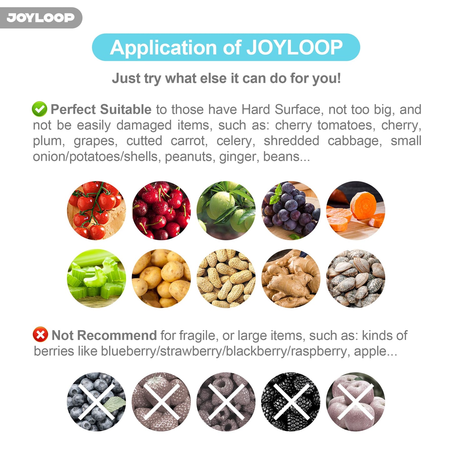 JOYMOOP Fruit Cleaner Spinner JOYLOOP, Large Fruit Washer Spinner, Fruit Cleaner Spinner with Fruit Washer Bowl, Vegetable Fruit Spinner Washer,Fruit and Vegetable Scrubber