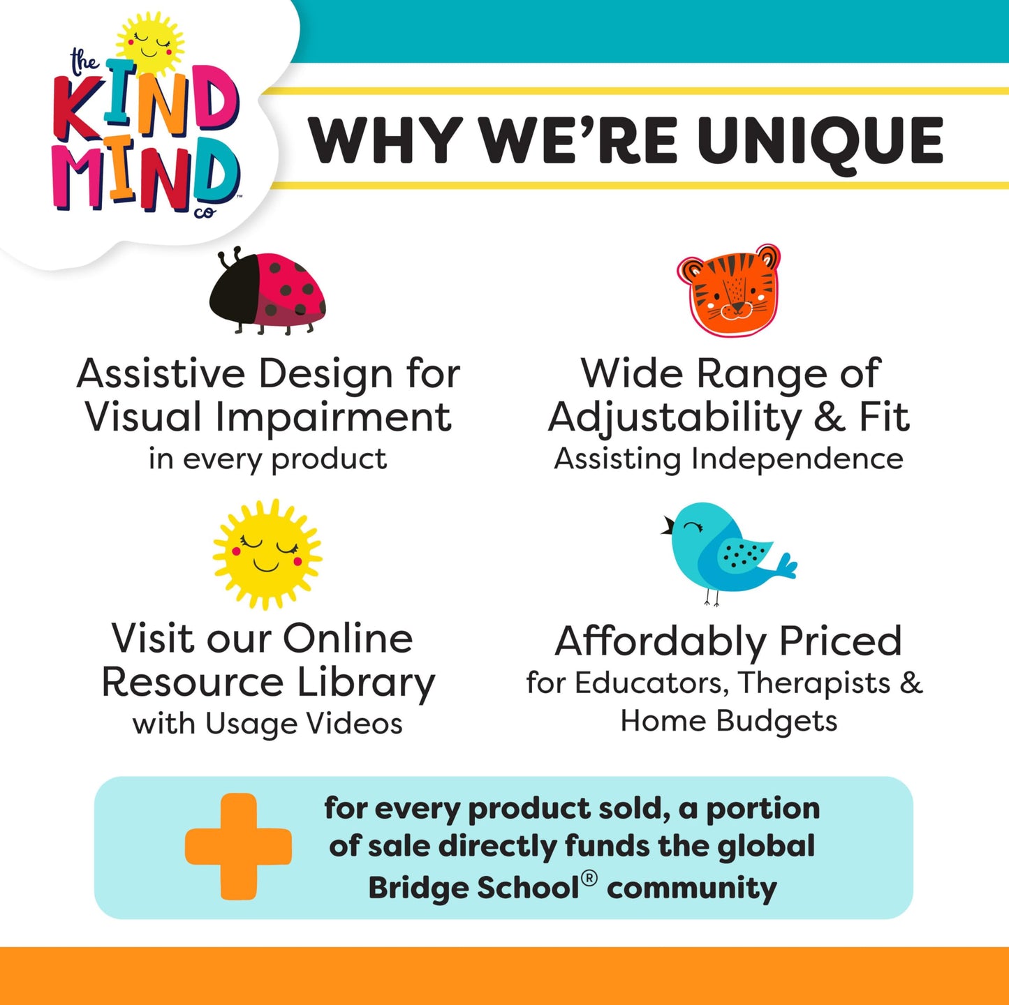 Creative Accessories Set - The Kind Mind Company™ Adaptive Art, Accessibility Aid for Kids & Adults, for Painting, Drawing, Arts & Crafts - 9 pcs