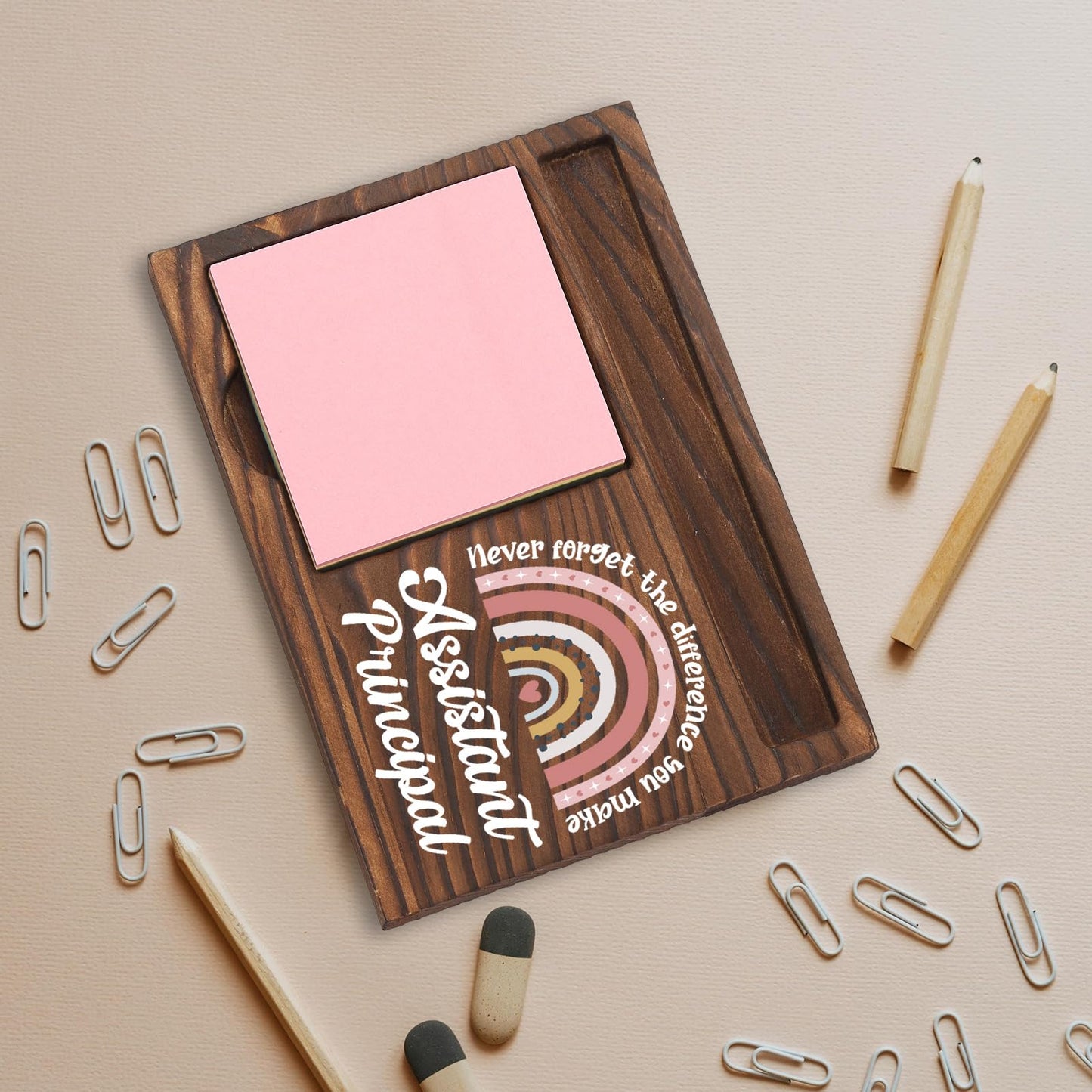 Assistant Principal Gifts, Thank You Appreciation Gifts for Assistant Principal Week Graduation Birthday Christmas School Office Desk Self-Stick Note Pad Holders SBB1