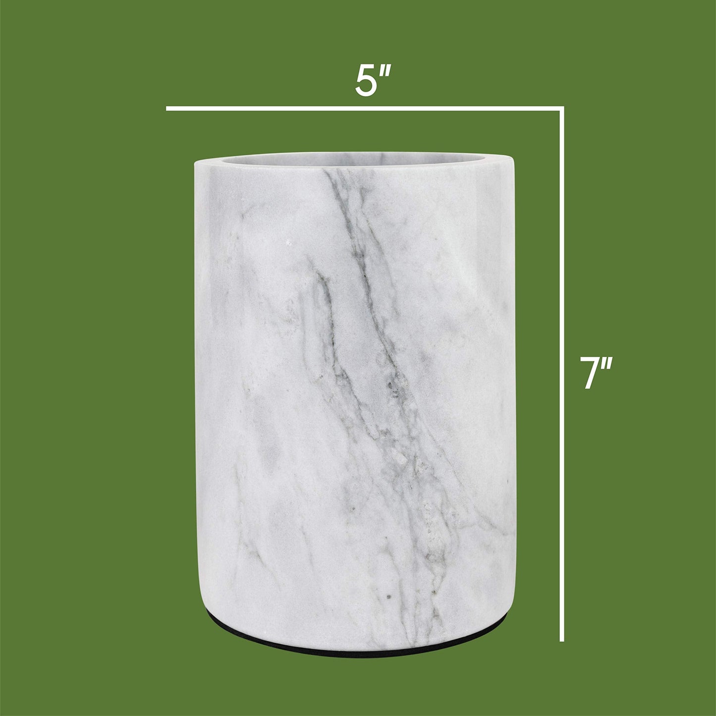 Homeries Marble Wine Chiller Bucket - Wine & Champagne Cooler for Parties, Dinner – Keep Wine & Beverages Cold, Wine Chillers for Bottles – Holds Any 750ml Bottle - Ideal Gift for Wine Enthusiasts