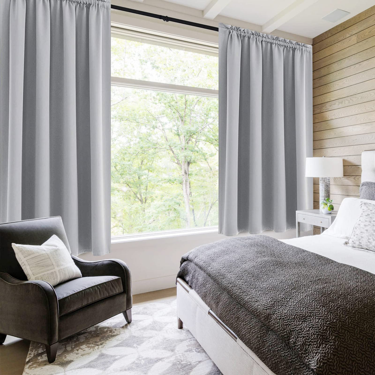 Blackout Curtains Room Darkening Thermal Insulated Bedroom Curtains Window Curtain Panels (2 Count)