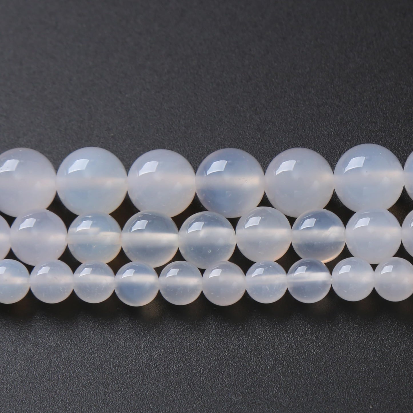 60PCS 6MM Natural White Opal Beads Round Loose Stone Beads for Jewelry Making DIY Energy Stone Healing Power Bracelet 15"