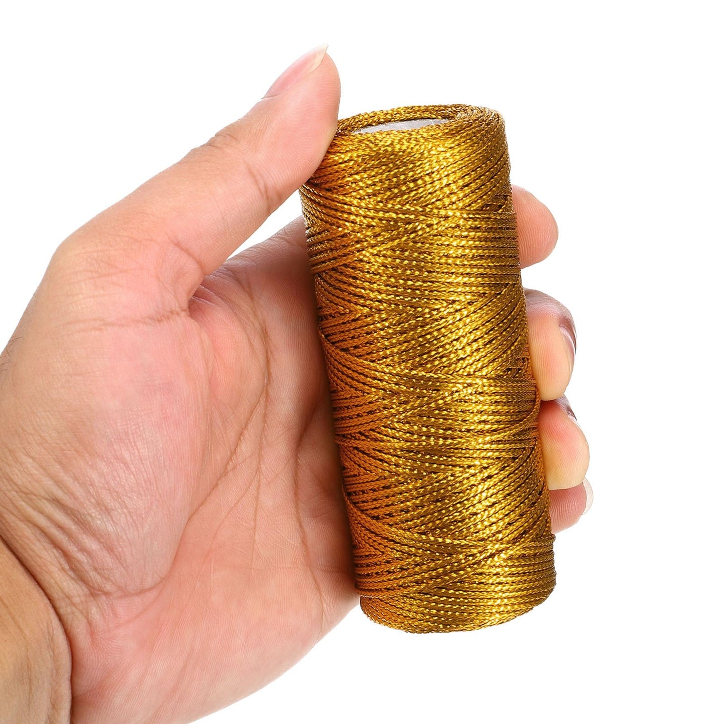 PATIKIL 110 Yards Decorative Metallic Bakers Twine, 1 Rolls Wrapping Twine String Rope DIY Tie Gift Packing Materials for Christmas Crafts Wedding Present,Gold & Silver