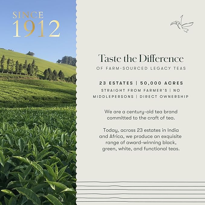 Luxmi Estates Minty Mile Organic Chamomile Mint Green Tea (25 Tea Bags) Low Caffeine Tea Bags For Relaxing, Calming, and Stress Relief, With Certified Organic Darjeeling Makaibari Green Tea