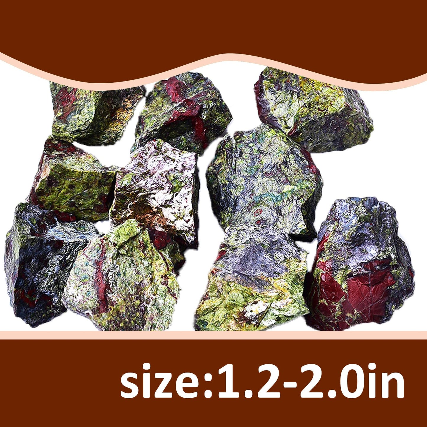 Raw Crystals, Large 1.2-2.0" Healing Crystal Natural Rough Stones for Intuition,Chakra,Meditation,Decoration,Polishing,Energy Work (Dragon Blood Stone, 3.5oz-1.2-2.0"raw Crystals)