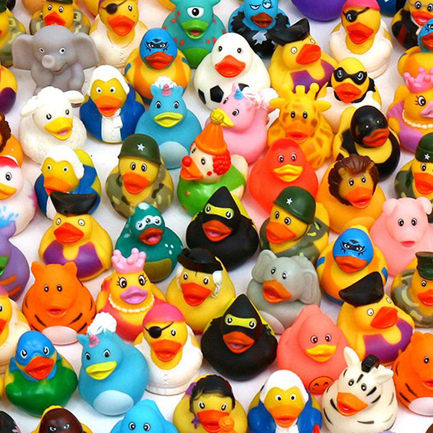 WQTHE 30 Pack Rubber Duck for Jeeps Ducking - 2.3 Inch Bulk Floater Duck for Kids - Baby Bath Toy Assortment - Party Favors, Birthdays, Bath Time, and More (30 Varieties)