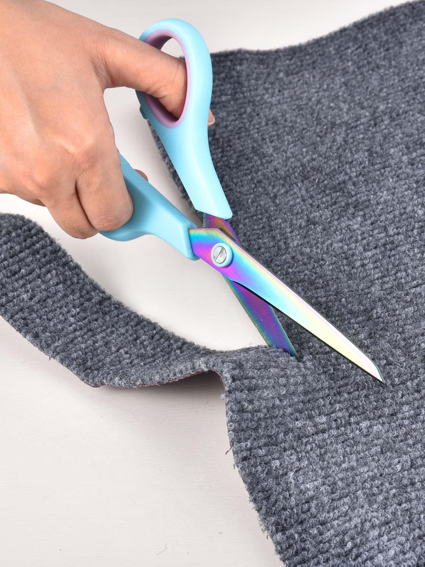 SnipStation 8.5" Multipurpose Office Scissors Heavy Duty, Titanium Coating Sharp Blades, Ergonomic Semi-Soft Rubber Grip, Scissors All Purpose for Sewing, School, Fabric, Art Craft Supplies, 3-Pack