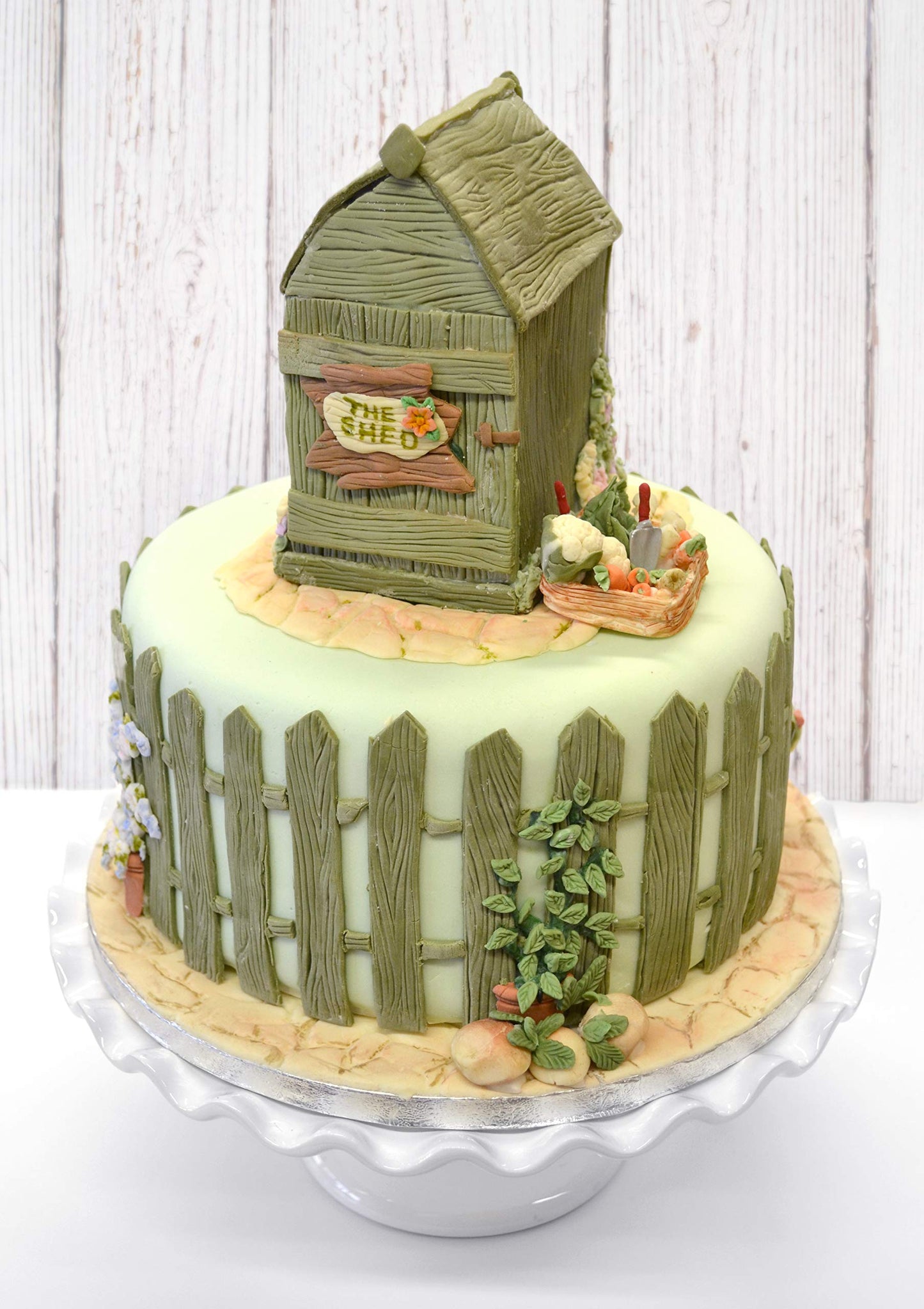 Katy Sue Wood Panel Silicone Mold for Cake Decorating & Crafts - Mold and Texture Size 102 x 102 x 3mm / 4.02 x 4.02 x 0.12 inches