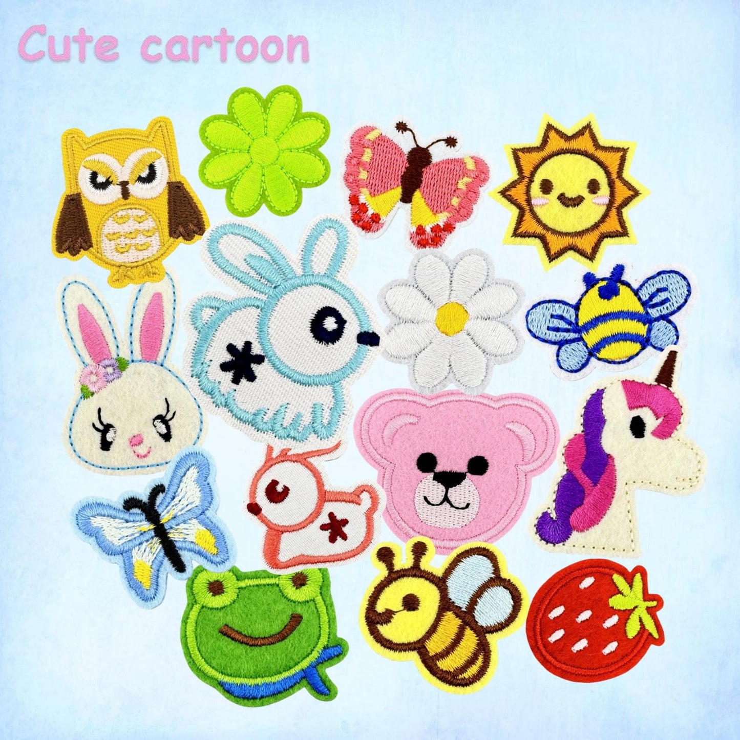 60pcs Random Assorted Styles Iron on Patches, Sew on Repair Embroidered Applique Patches for Hats, Jacket, Clothes, Backpacks – DIY Crafts Gift for Girl