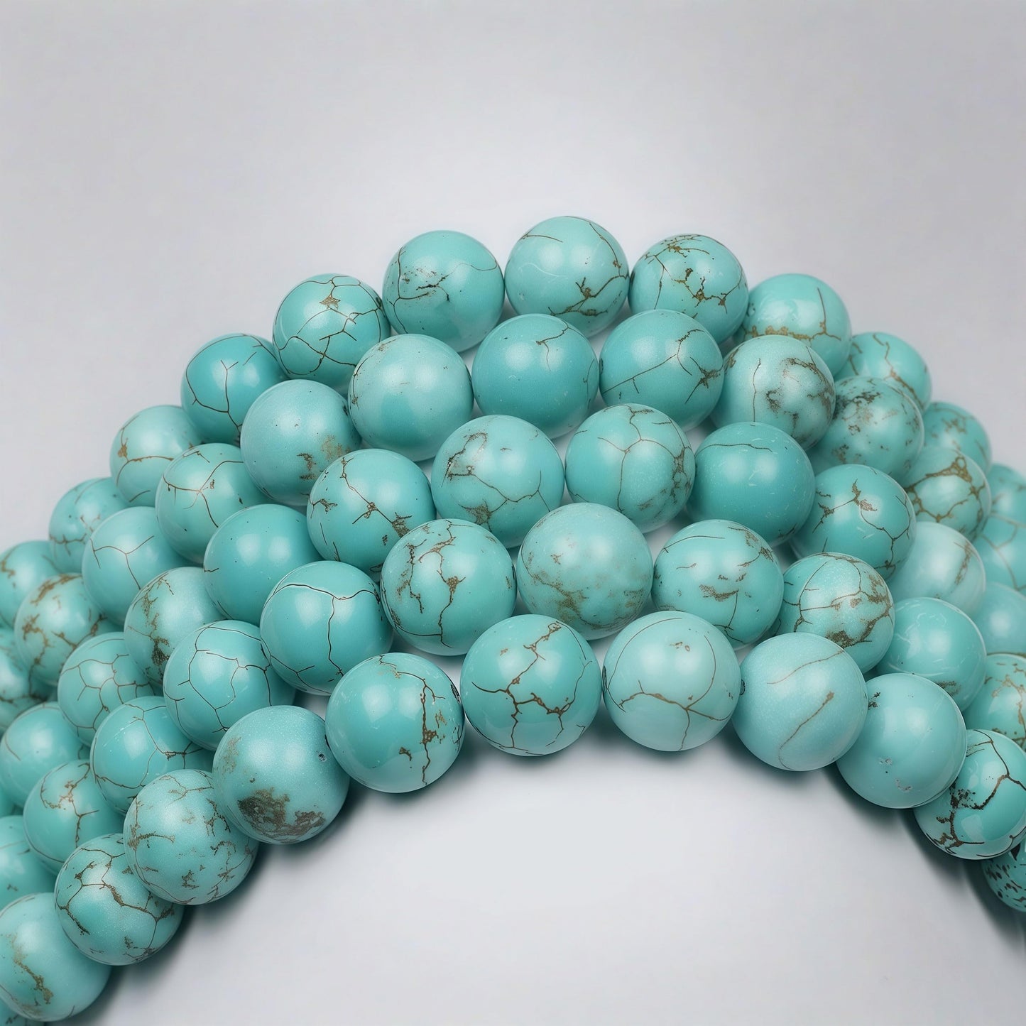 MJDCB Best Sellers Stone Beads Turquoise Round Loose Beads for Jewelry Making DIY Bracelet Necklace (6mm)