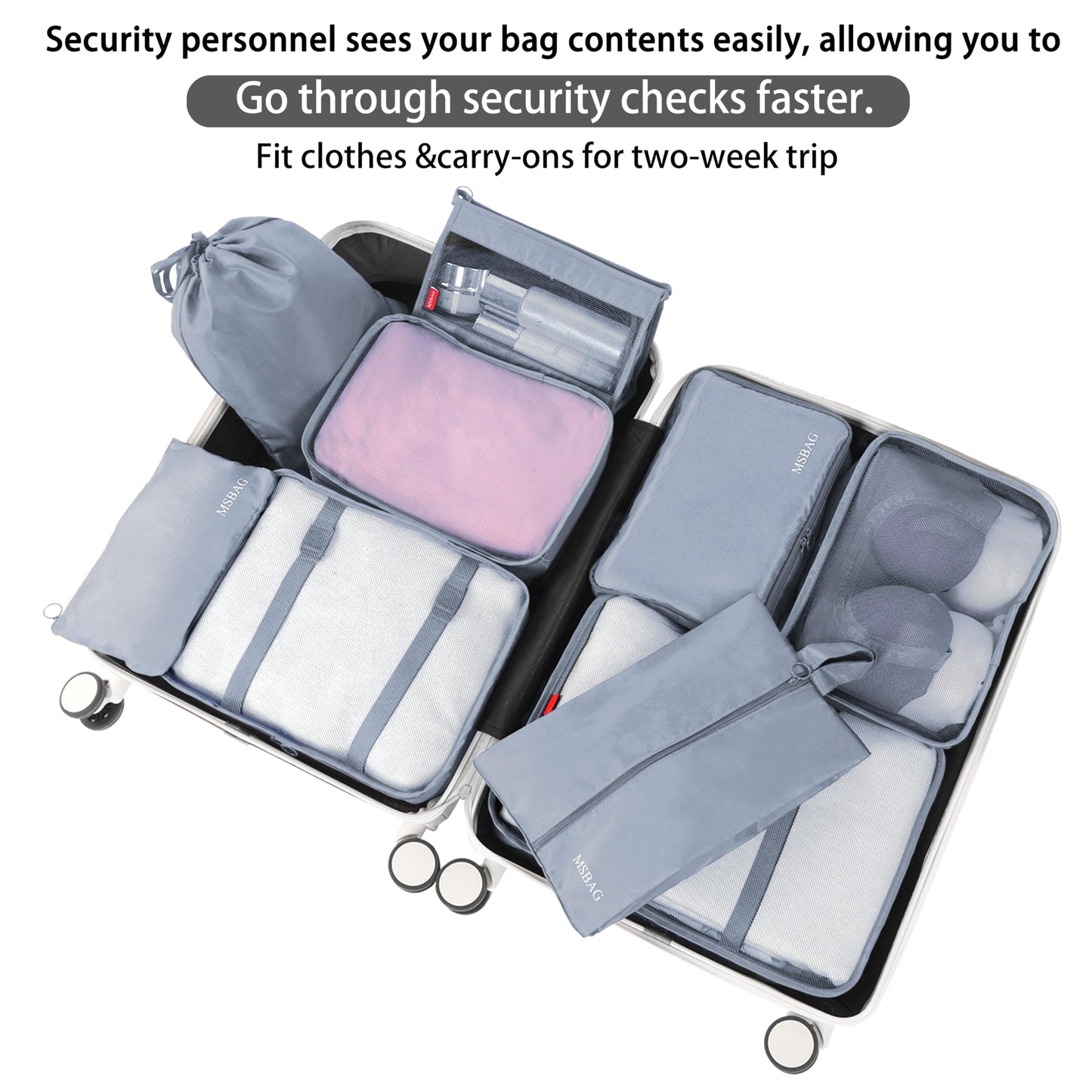 9 set Packing Cubes for Travel,Effortless Organization Cube for Quick Packing& Unpacking, Travel Must Have Suitcase Organizer Essentials for any Journey,Cruise,Business trip,Camping,hiking,Vacation.