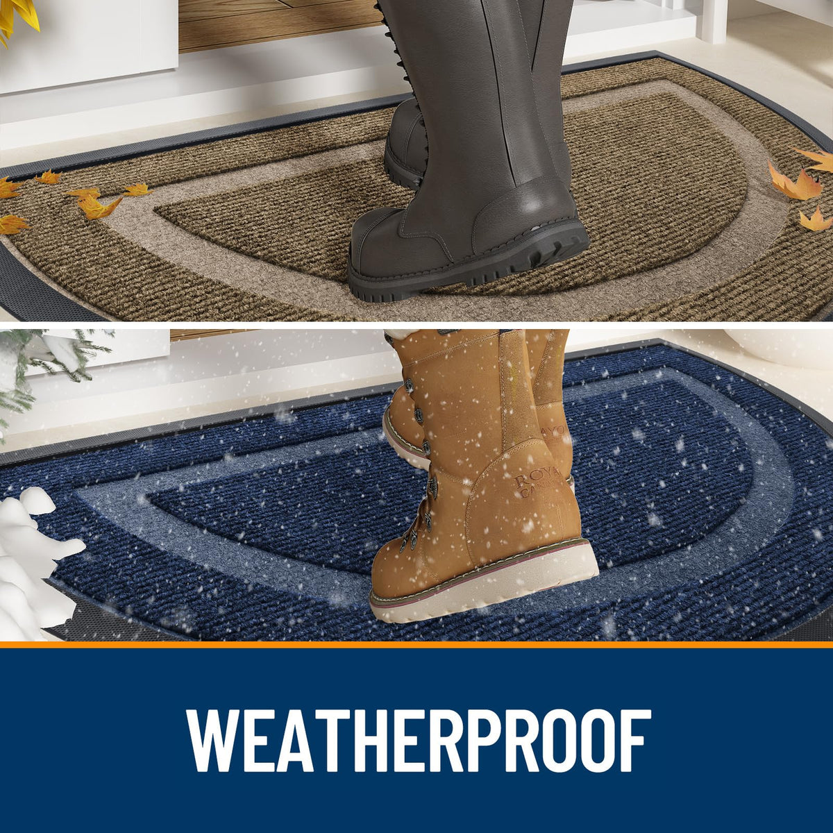 Half Circle Front Door Mat Outside 35x23 All
