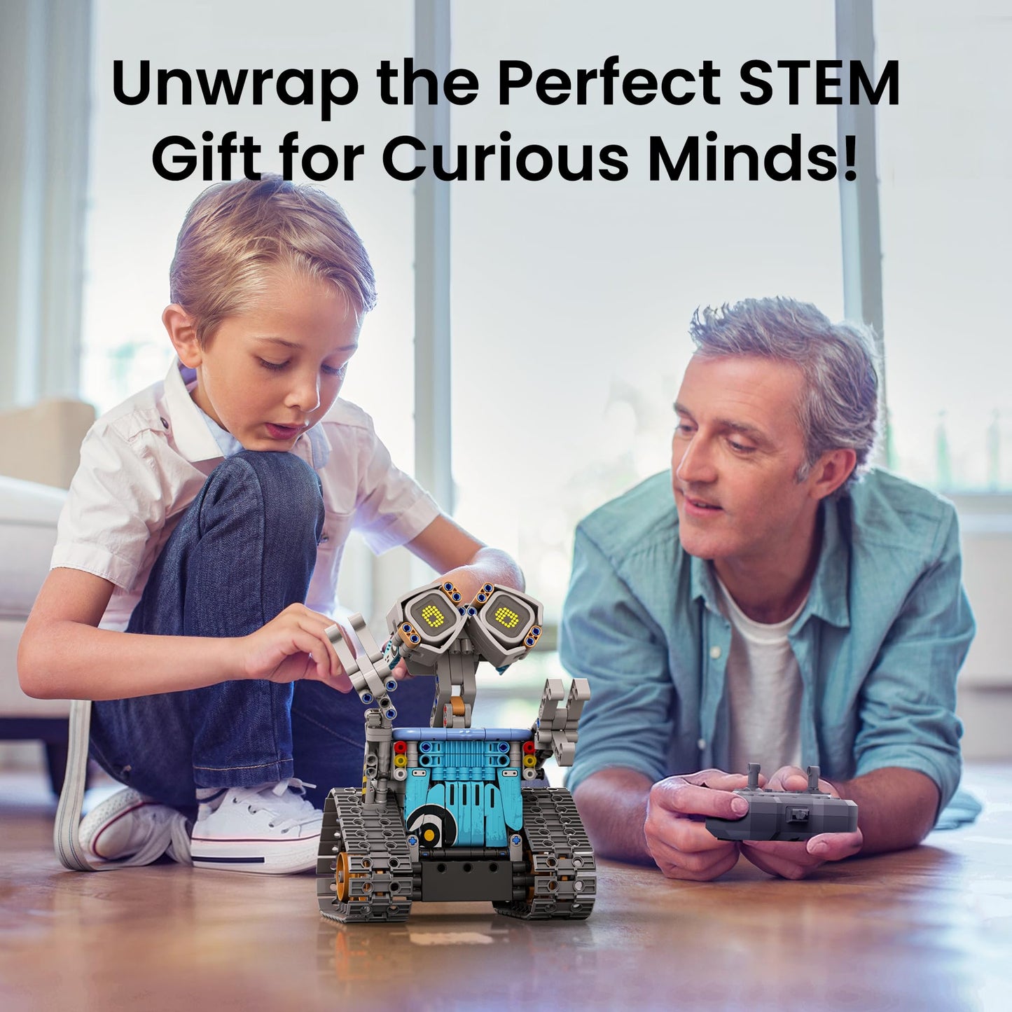Sillbird Robot Building Kit with Remote Control STEM Gifts for Kids Age 8-12, Coding Robotics Technic Toy Set for Boys' Birthday, Buildable 5-in-1 Models with 473 Pieces