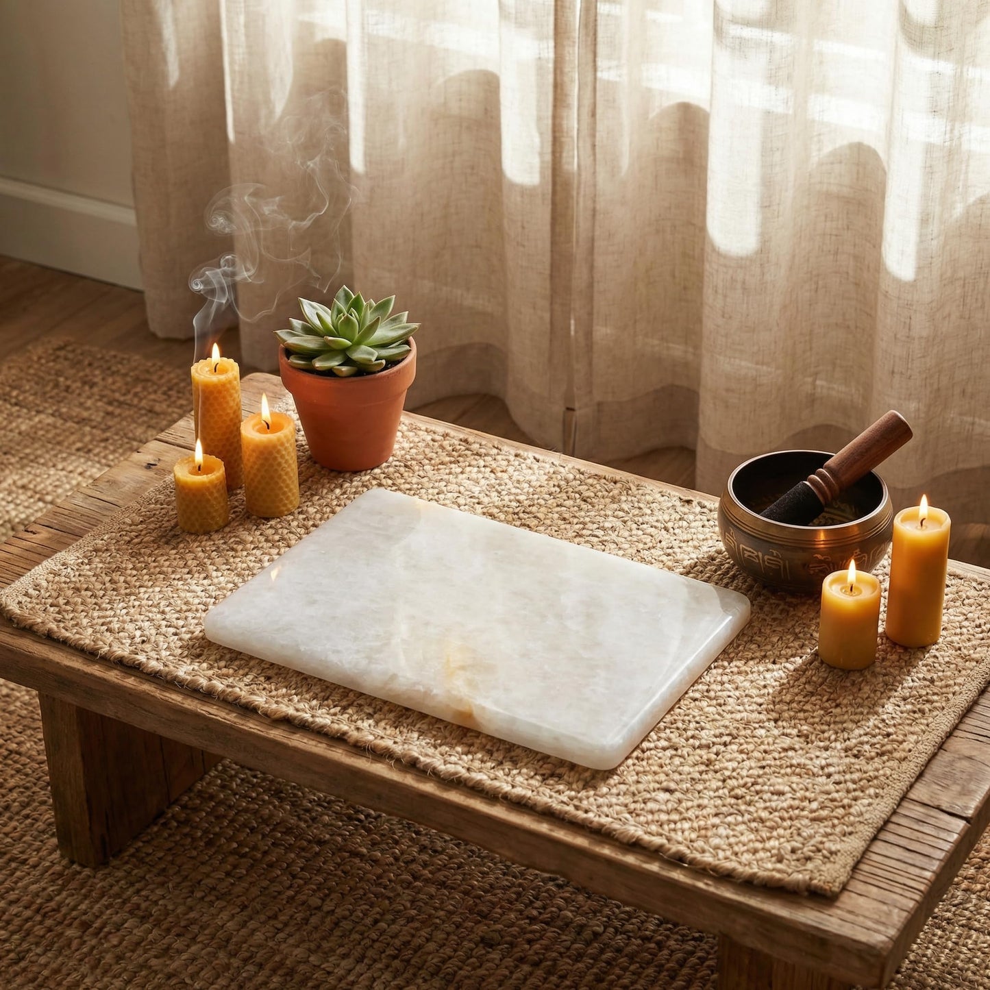 Lierlava Natural White Quartz Cutting Board - 11.8" x 7.9" x 0.7" Translucent Stone Pastry Board for Baking & Chocolate, Elegant Quartz Cheese Plate & Serving Tray, Unique Housewarming Gift