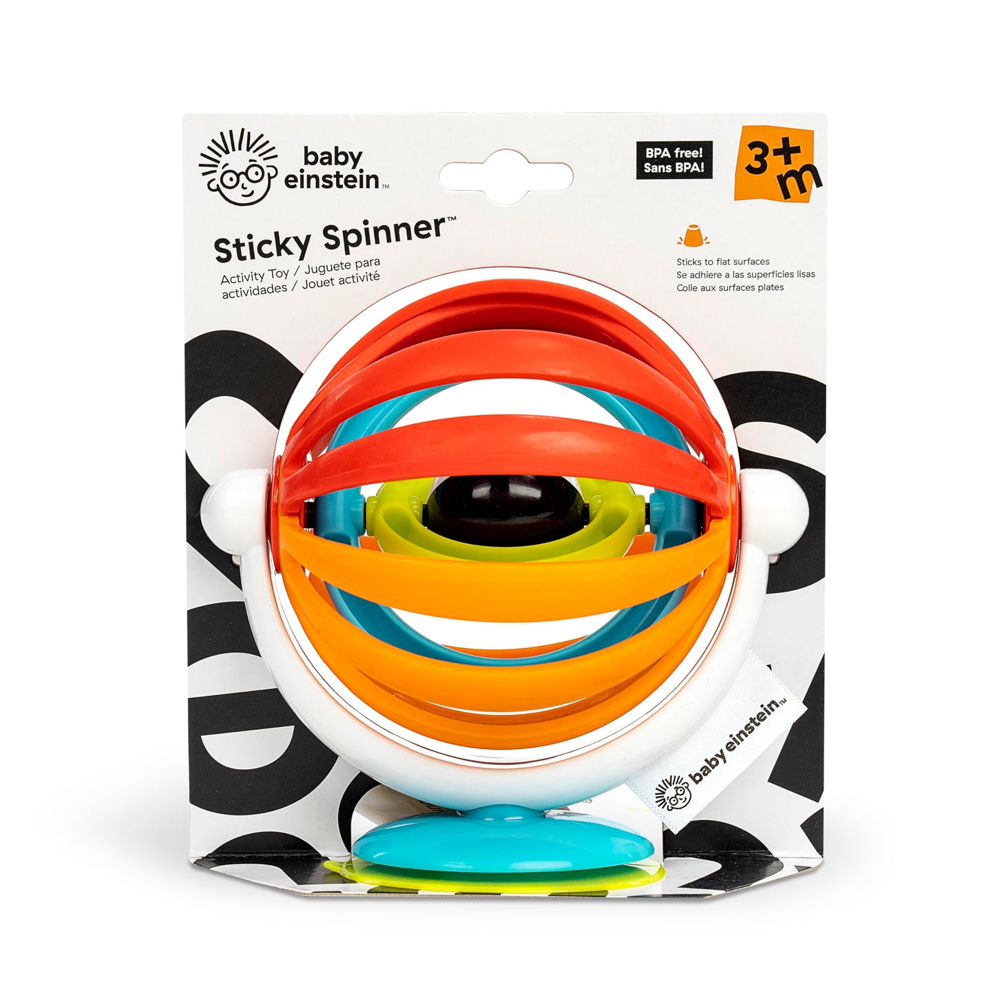 Baby Einstein Sticky Spinner BPA-Free High Chair Activity Toy, Ages 3 Months+