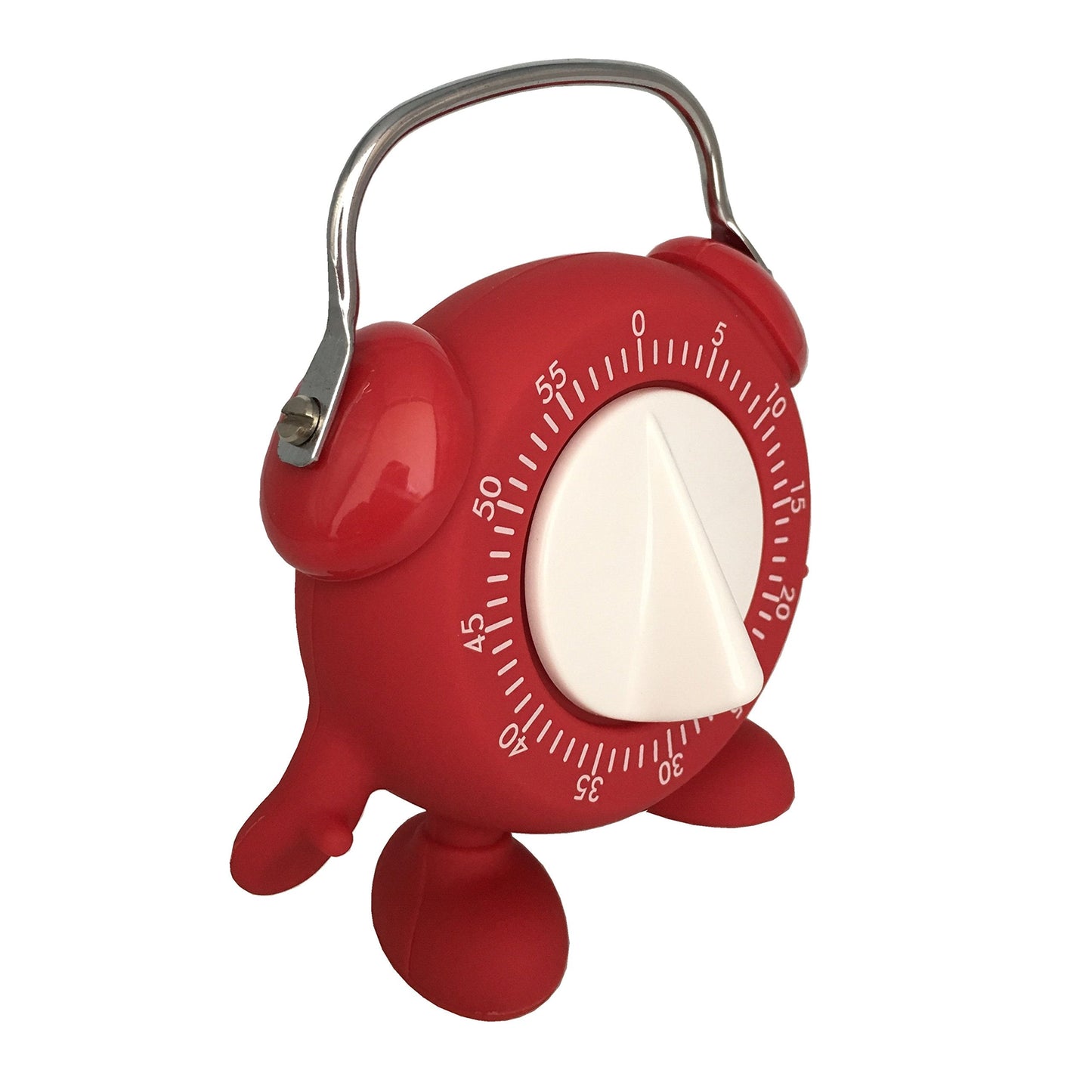 Kitchen Timer, 60 Minutes Countdown Cooking Teaching Egg Potty Training Wind Up Cute Timeout Timer No Battery （Red）