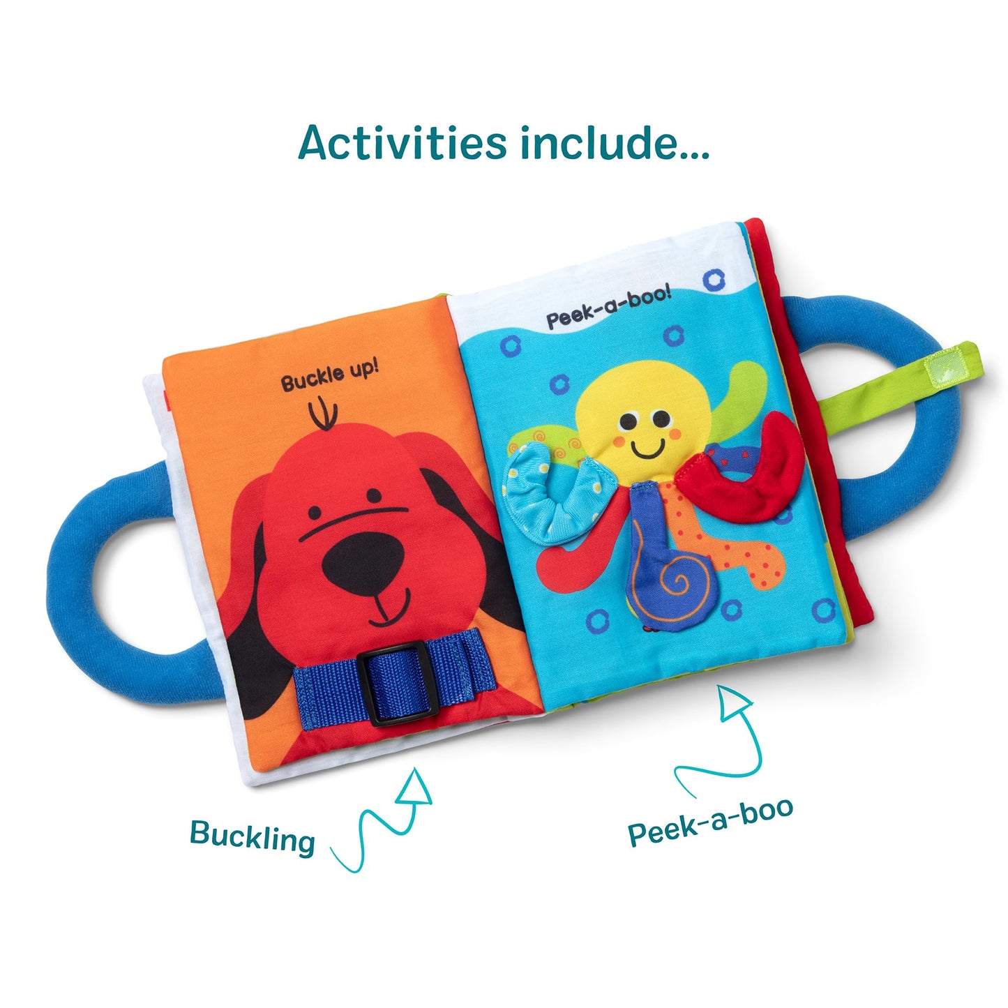 Melissa & Doug K’s Kids My First Activity Book 8-Page Soft Book for Babies and Toddlers Early Learning Developmental Plush Soft Activity for Babies and Toddlers