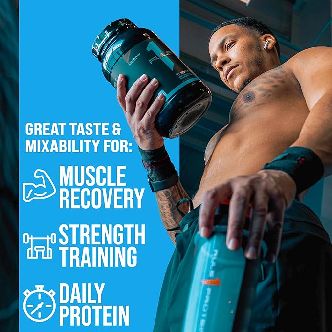 Rule One Proteins, R1 Whey Blend- Birthday Cake, 24g Fast-Acting Whey Protein Concentrates, Isolates, and Hydrolysates Per Serving, with Naturally Occurring EAAs and BCAAs, 5lbs