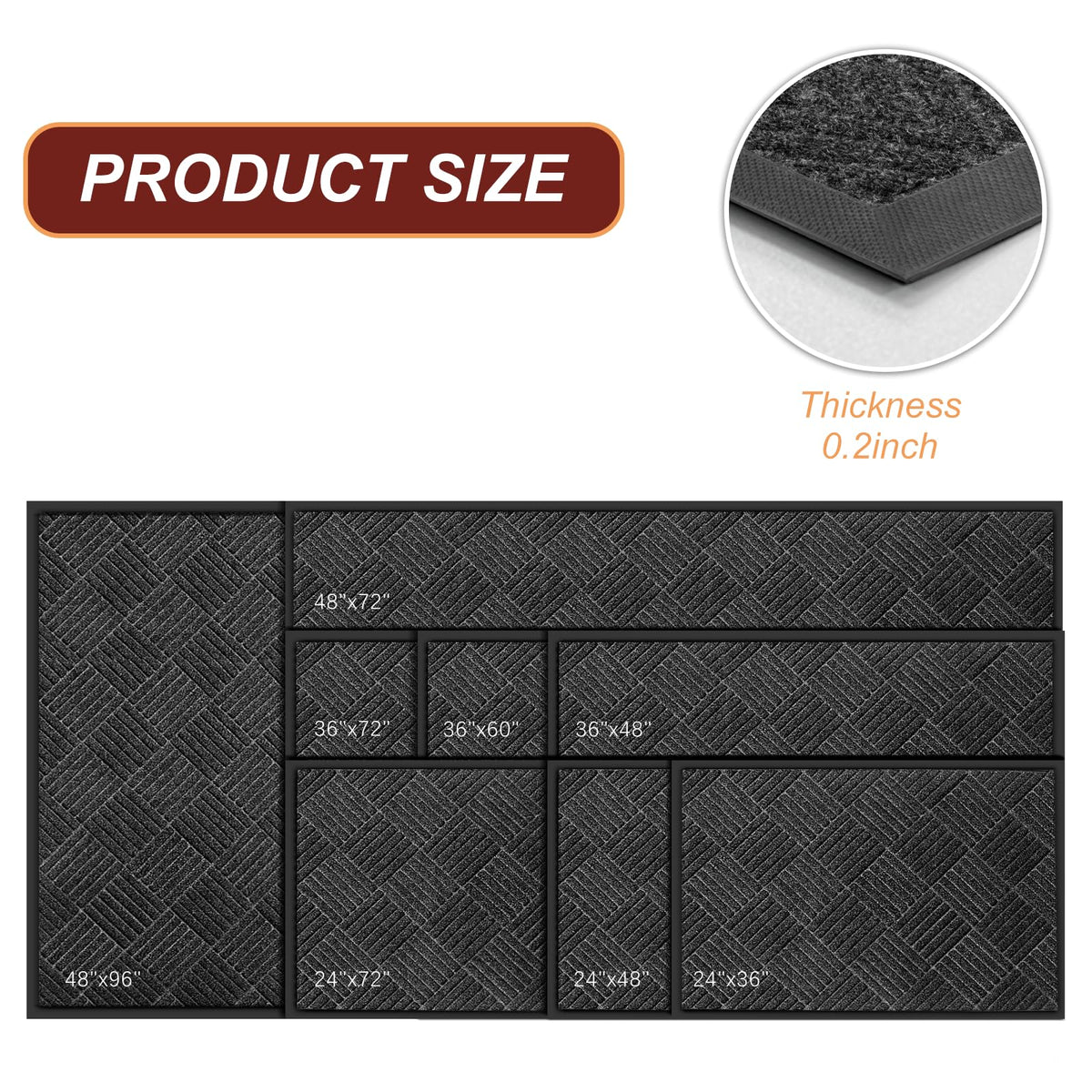 Indoor Outdoor Door Mat (12 Sq Ft)