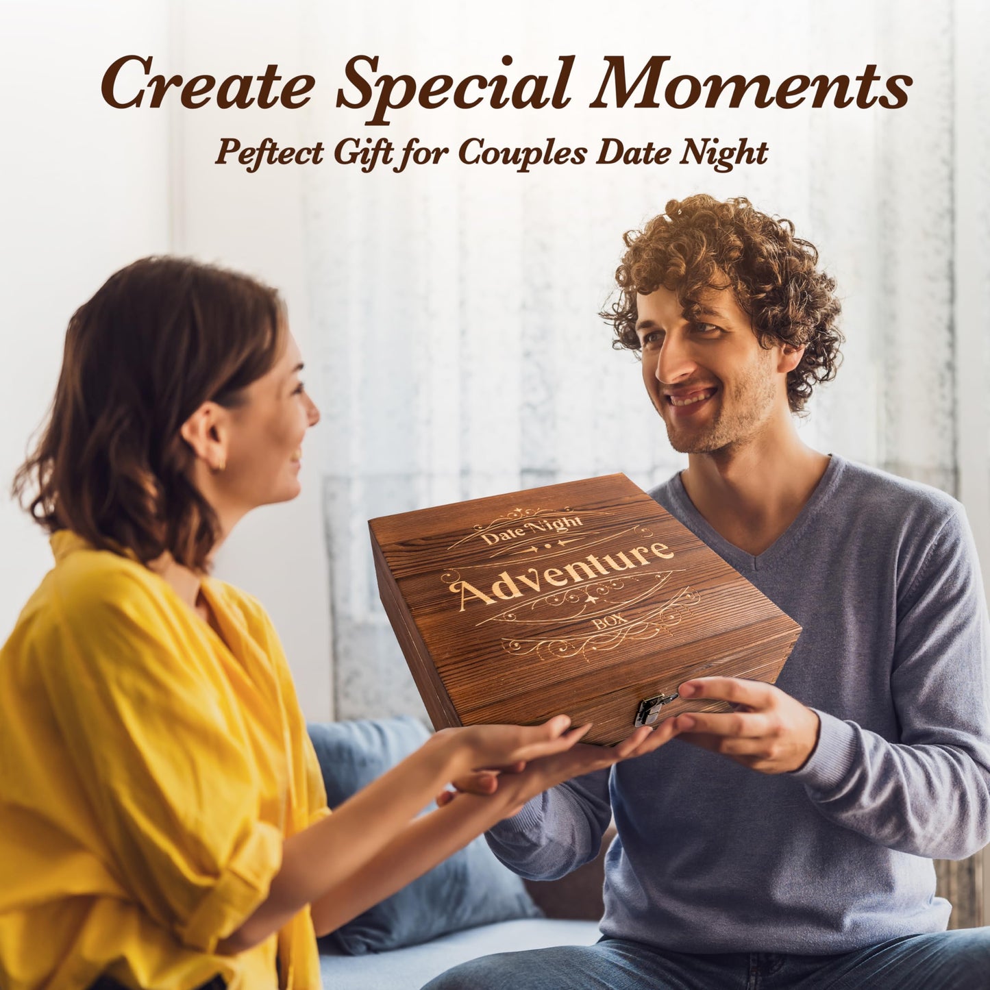 GreenCor Couples Date Night Adventure Gift Box Scratch-Off Date Ideas - Anniversary or Birthday Gifts for Girlfriend | Boyfriend - Vanilla and Lavender Candles | Decision Coin & Dice