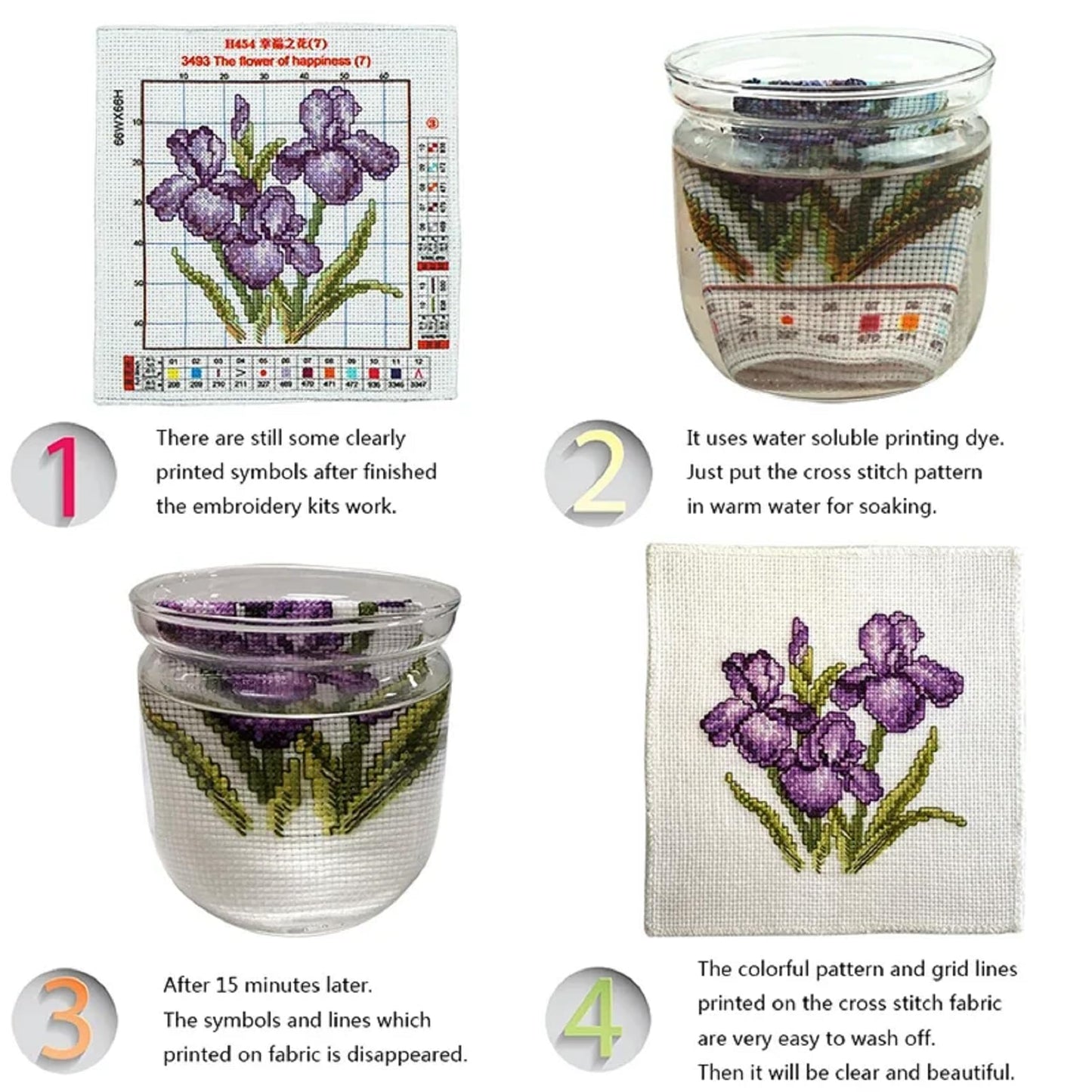 Magxvouy Cross Stitch Kits Stamped Full Range of Embroidery Kits,Cross Stitch Patterns Needlework Kits for Beginners 11CT Printed Kits&Colorful Lion 16x20 inch