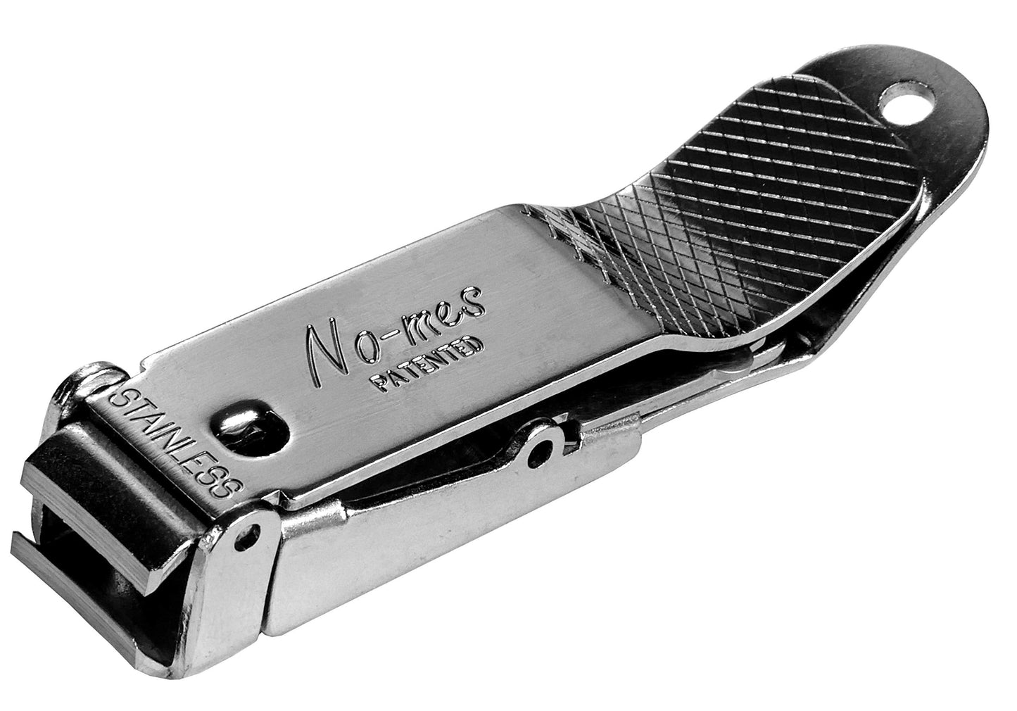 No-mes Toenail Clipper, Catches Clippings, Patented Ergonomic Grip, Built-in Nail File, Made in USA