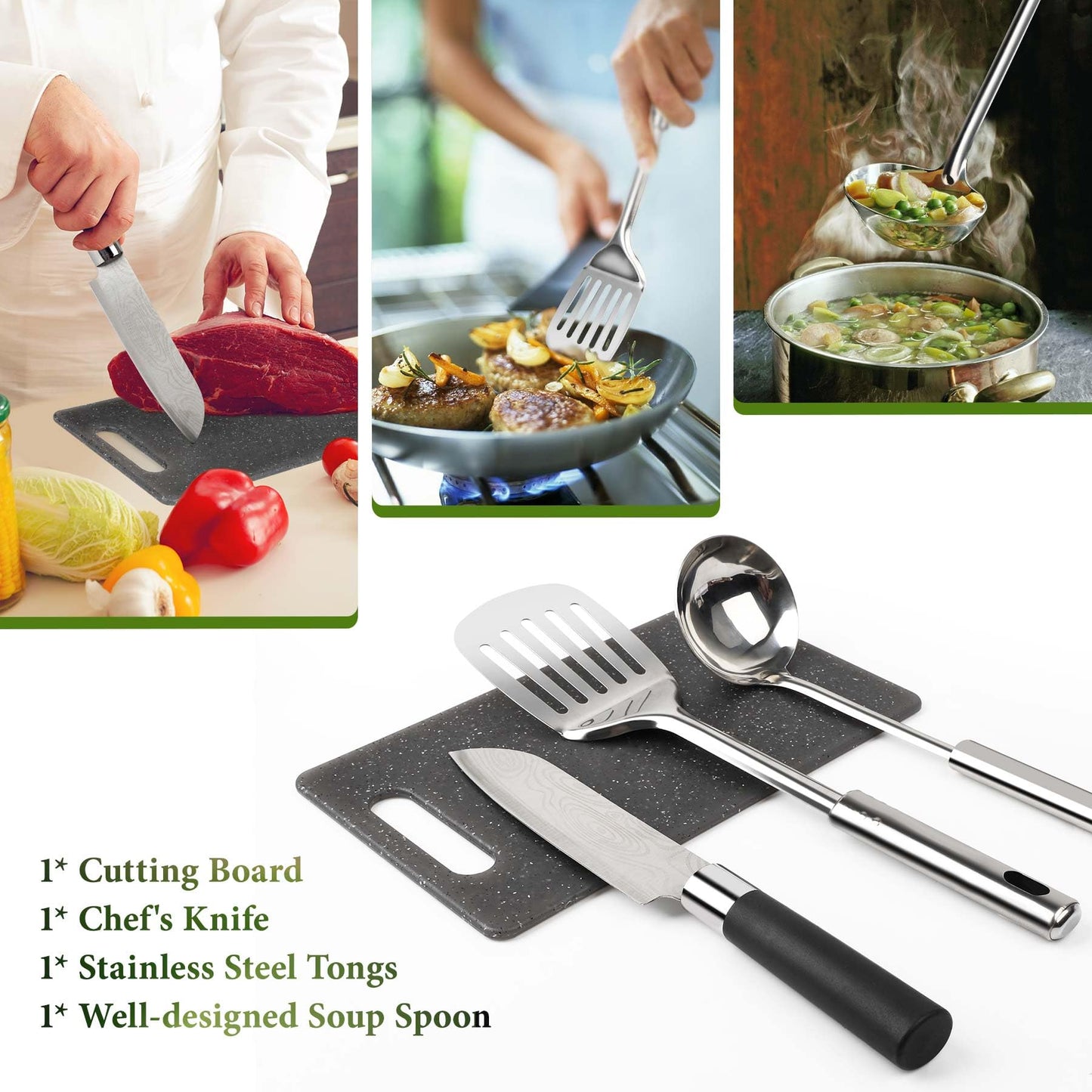Camping Cookware Set, Camping Kitchen Gear, Camp Utensil Set Stainless Steel Grill Tools, Camping Cooking BBQ Equipment Kit for Travel Tent Picnic Portable Kitchen Essentials Accessories