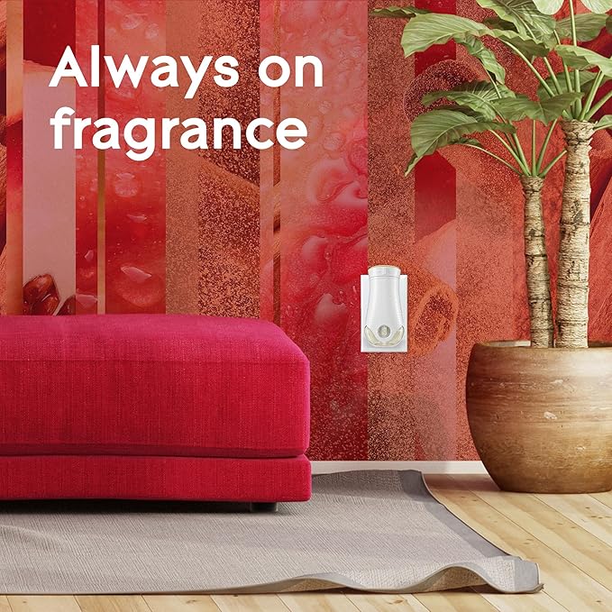 Glade PlugIns Air Freshener Starter Kit, Scented and Essential Oils for Home and Bathroom, Apple Cinnamon, 4.02 Fl Oz, 2 Warmers and 6 Refills