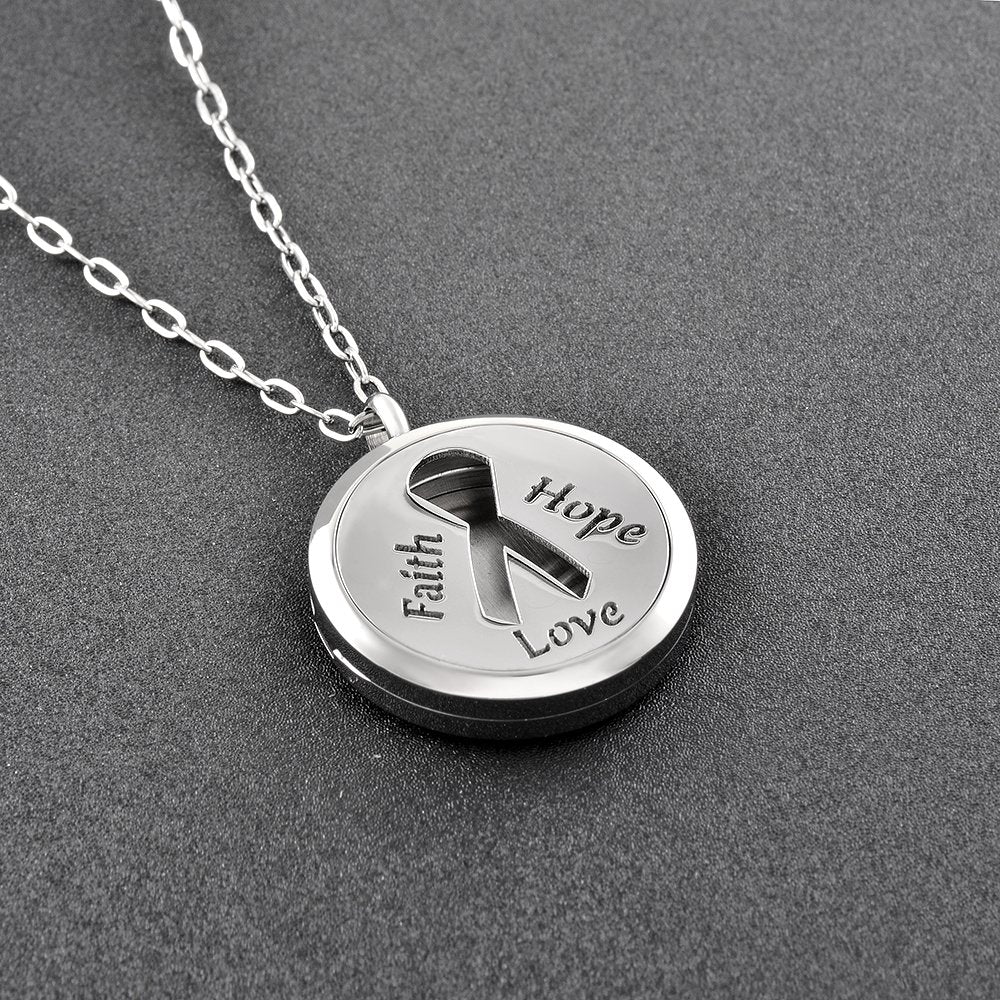 mingkejw Essential Oil Diffuser Necklace Aromatherapy Pendant Locket Jewelry Stainless Steel Perfume Necklace| 22’’ Adjustable Chain| 12 Refill Pads| Gift Box