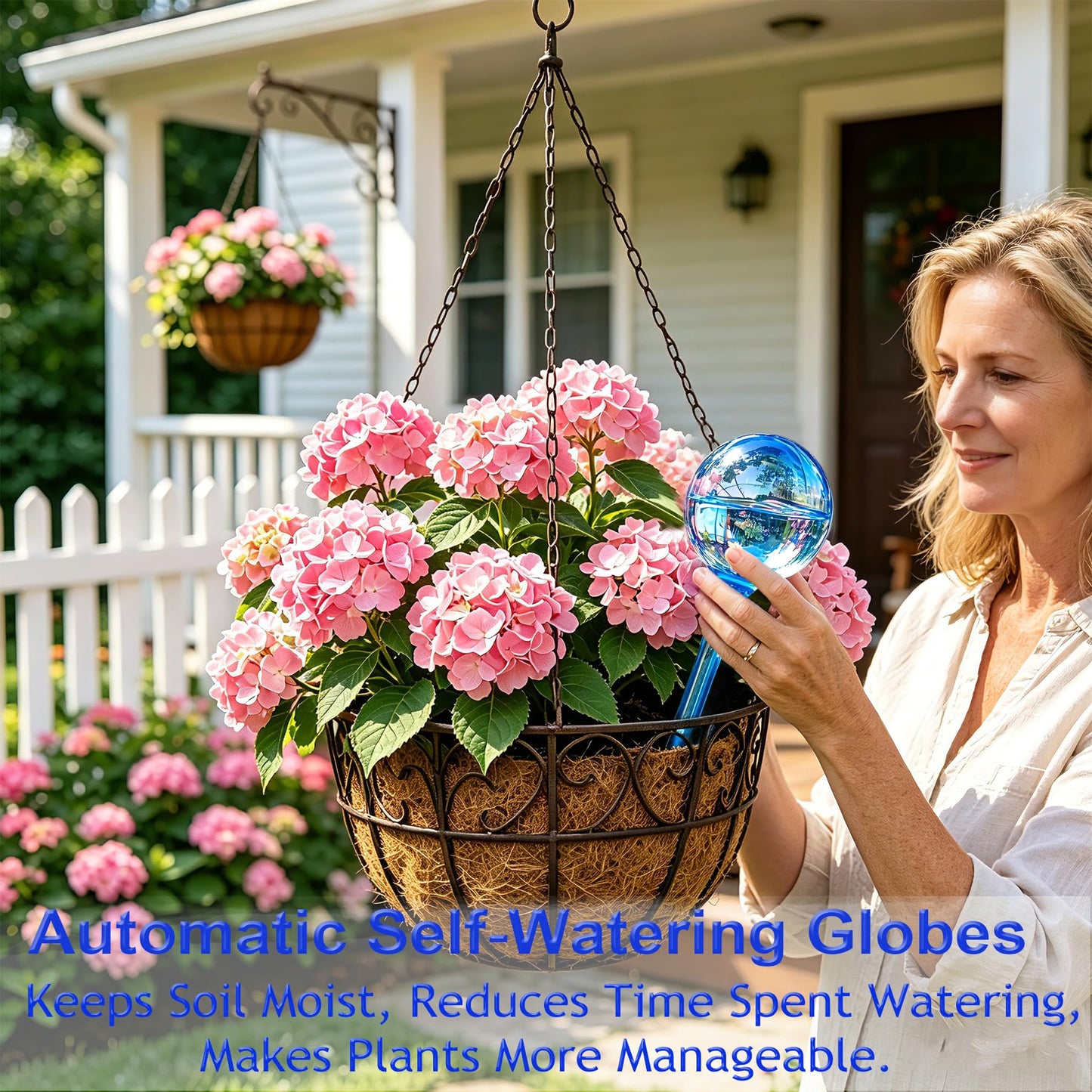MOONSOUND Self Watering Globes for Plants - 10pcs Automatic Watering Bulbs for Indoor & Outdoor Potted Plants, Vacation Plant Care, Water Conservation Device