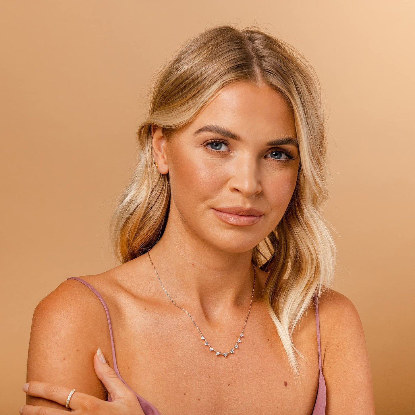 PAVOI 14K Rose Gold Plated Link CZ Necklace | Chain Necklaces For Women | Stacking Necklaces For Women