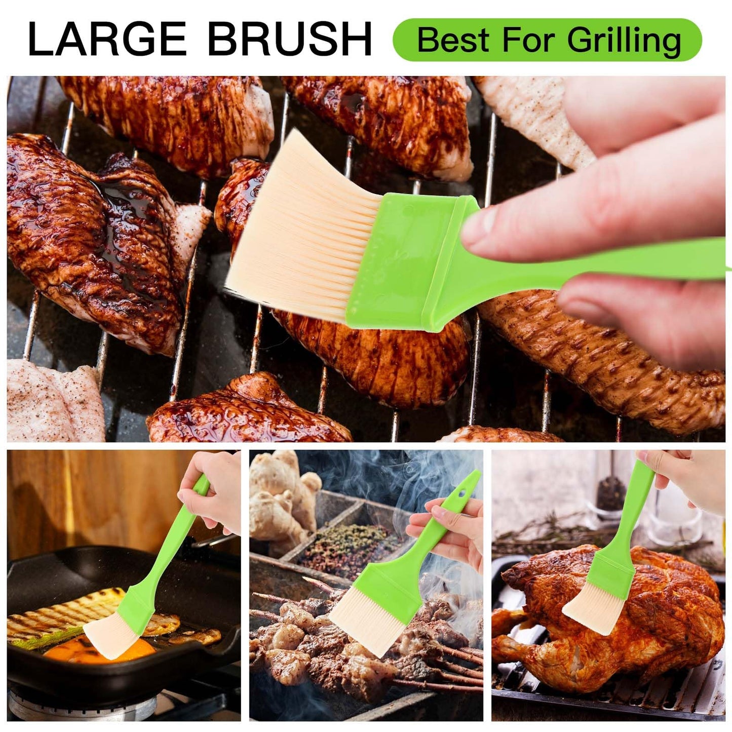 8 Pcs Pastry Brush - Cooking Grease Brush, Food Brushes For Baking/Grilling/Spreading Marinades/Butter/Sauces/Eggs, Durable Kitchen Culinary Utensil