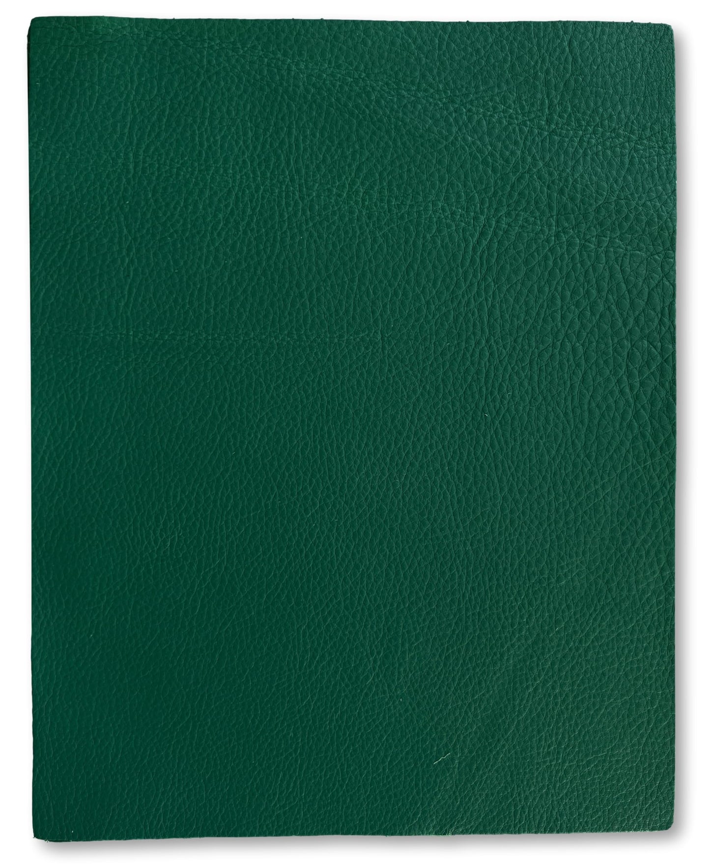 Natural Grain Cow Leather: 8.5'' x 11'' Pre Cut Leather Pieces (Kelly Green, 1 Piece)