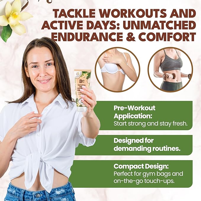 Violet Vibes Deodorant Cream for Women | Hypoallergenic & Gentle On Skin | Noni Leaf Extract, Aluminum-Free, Sensitive Skin, Fresh Odor Control for Whole Body 100mL (3.4 fl oz.) (Coconut Vanilla)