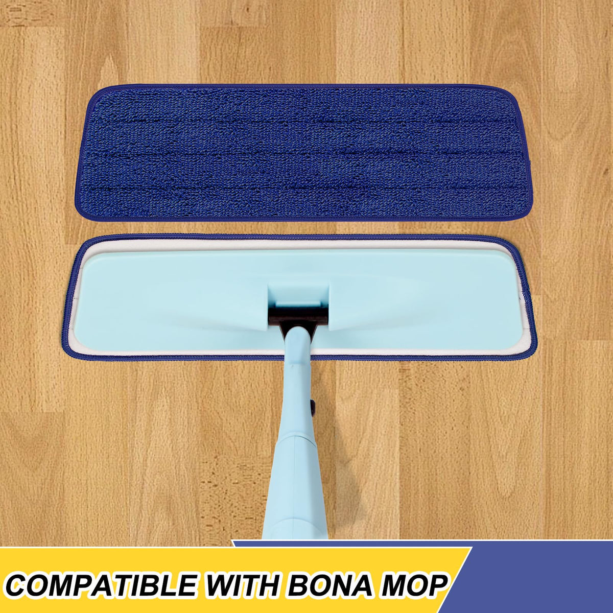 16.5 Inch Reusable Mop Pads Microfiber Spray Mop Replacement Heads for Wet