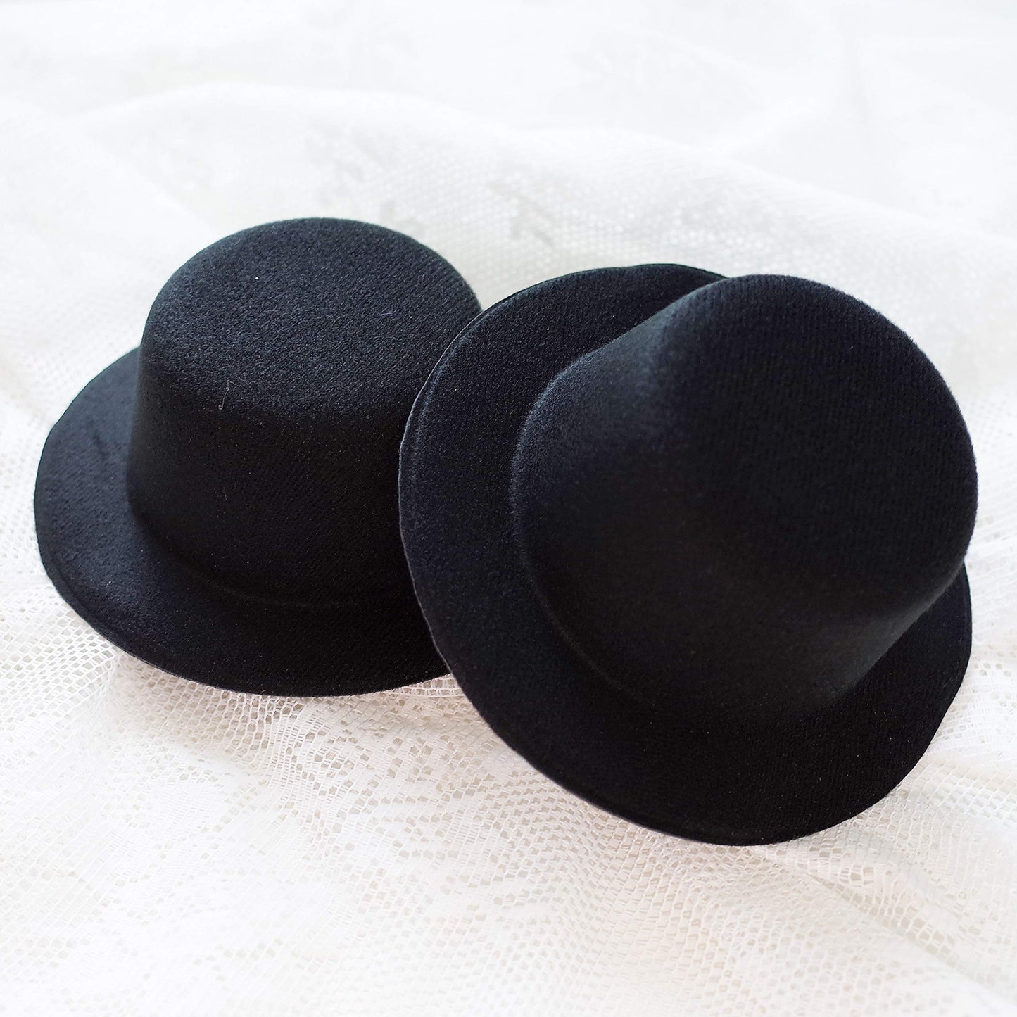 10 pcs 5.1" W Black Mini formal hats Miniature Hats for DIY Crafts Hair Accessories decorate