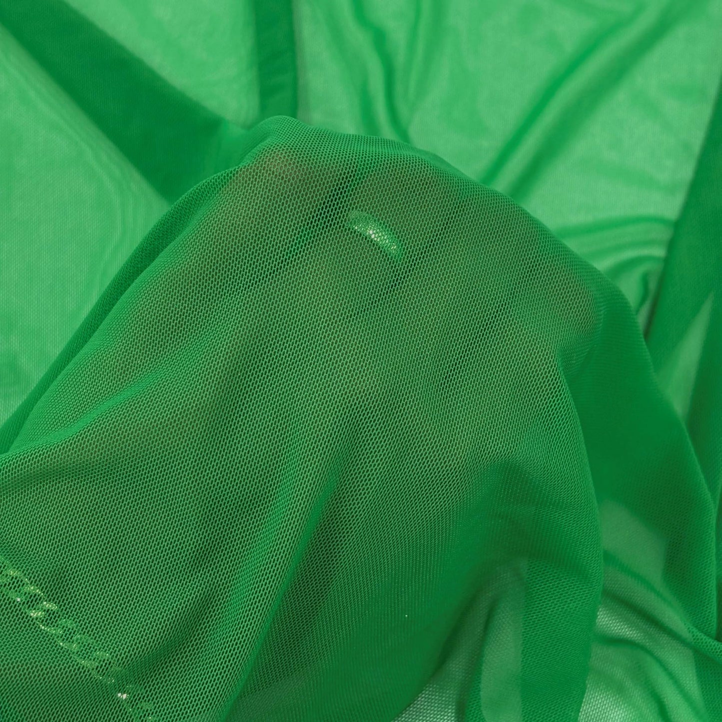 Ice Fabrics 4-Way Stretch Power Mesh Fabric by The Yard - 60" Wide Nylon Spandex Sheer Net - Breathable & Stretchy Mesh Fabric for Sewing Activewear, Dresses, Crafts - Kelly Green - 1 Yard