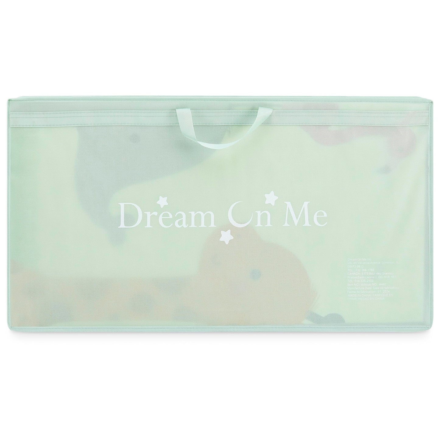 Dream On Me Play Time Reversible Baby Play Mat Foldable Extra Large Thick Foam Crawling Playmats for Toddlers Waterproof Portable Playmat, Happy Feet