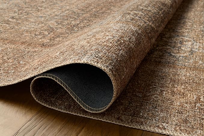 Loloi Amber Lewis Cambria Collection CBR-07 Ocean/Bark 3'-6" x 5'-6" Accent Rug Jute, Neutral, Vintage Style, Antique Tone, Living, Bedroom, Dining, Carpet