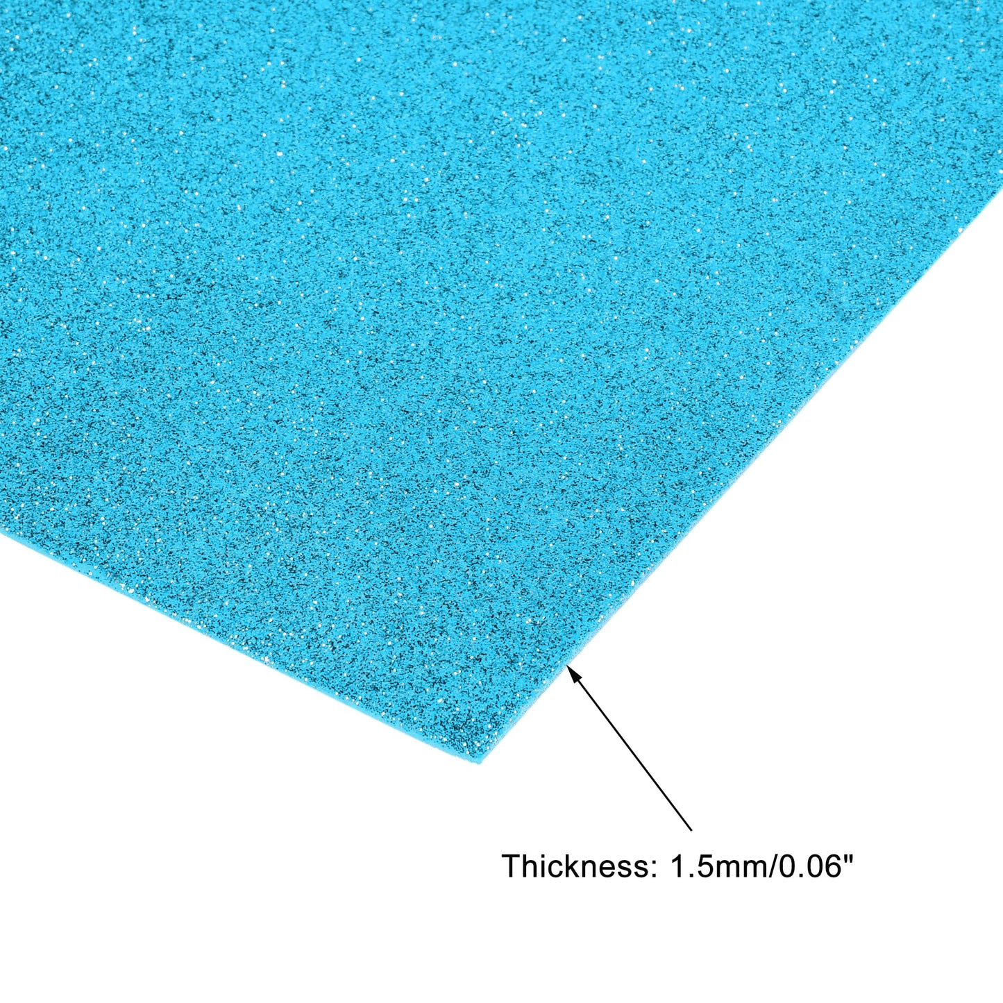uxcell Light Blue Shiny EVA Foam Sheets 23.6x15.7in 1.5mm Thick for Crafts DIY 6 Pcs