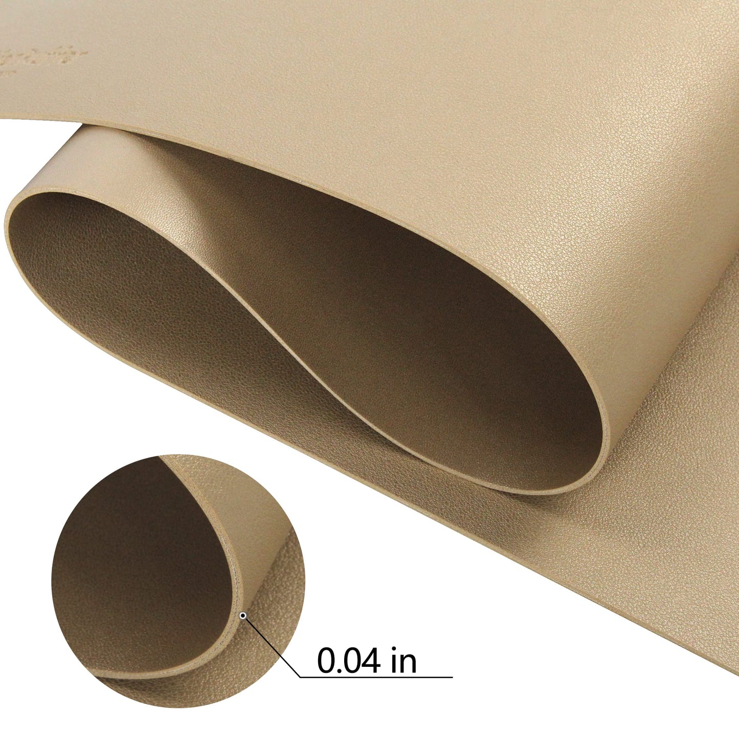 HofferRuffer Desk Pad, Office Desk Protector Mat, Waterproof Desk Mat for Desktop, Dual Side Use Faux Leather Desk Pad for Keyboard and Mouse for Office and Home (Gold, 31.5" x 15.8")