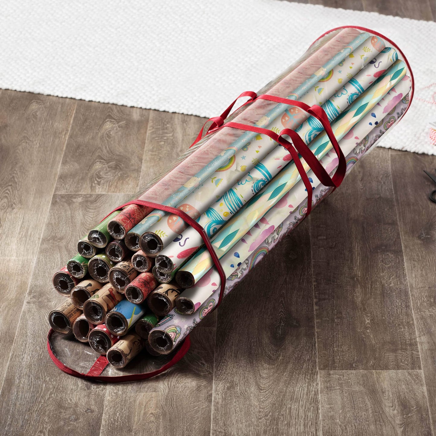 ZOBER Wrapping Paper Storage Containers - 40 Inch Gift Wrapping Organizer Storage - Fits 25 Standard Rolls of Wrapping Paper - Waterproof