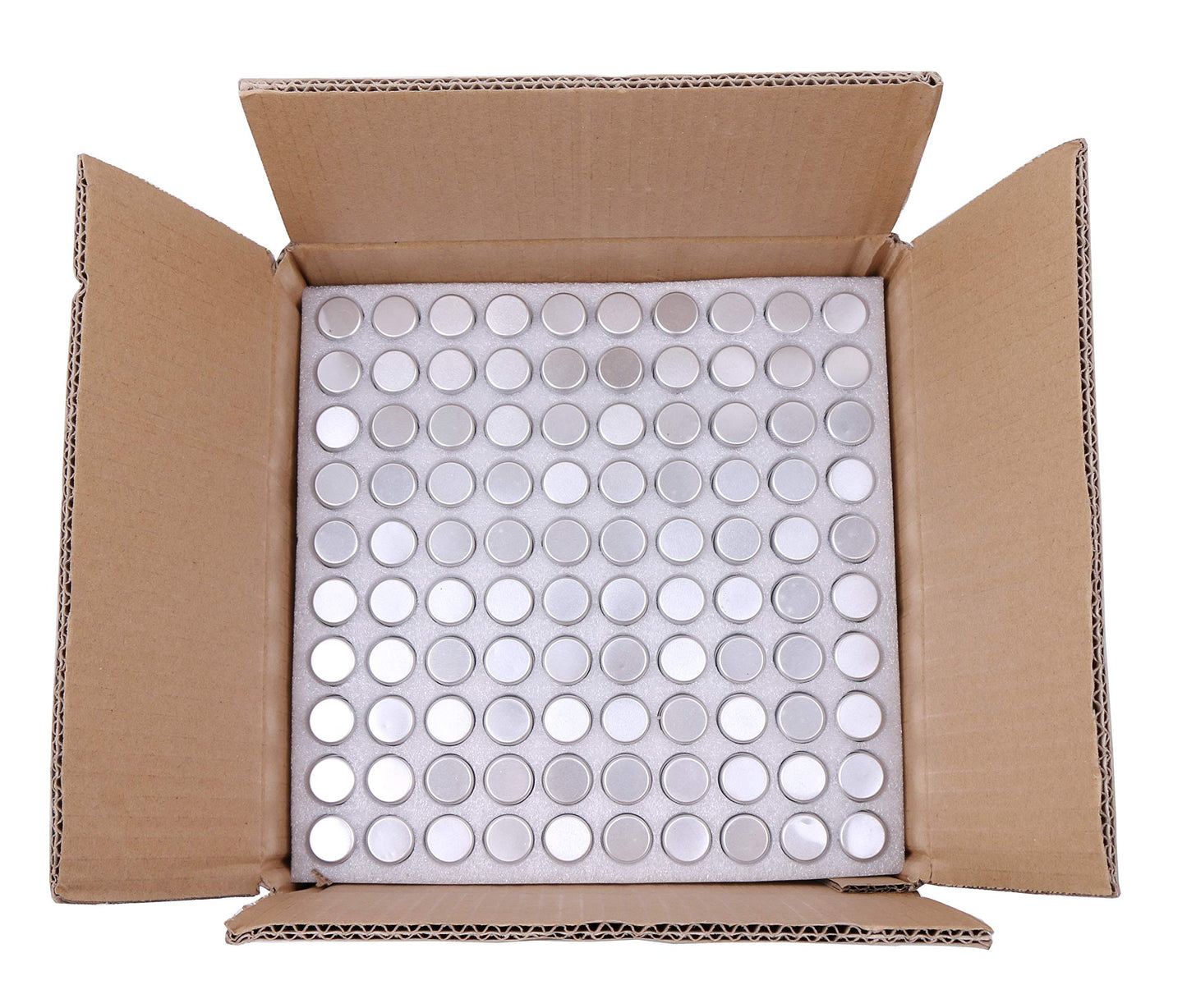 MaxMau 100 Tiny Glass Bottles Clear Small Vials 15 Milliliter Empty Mini Jars with Aluminum Screw Top Lids Sample Message Bottle Wedding Favors Decorations DIY Jewelry Accessories Liquid Hold Storage