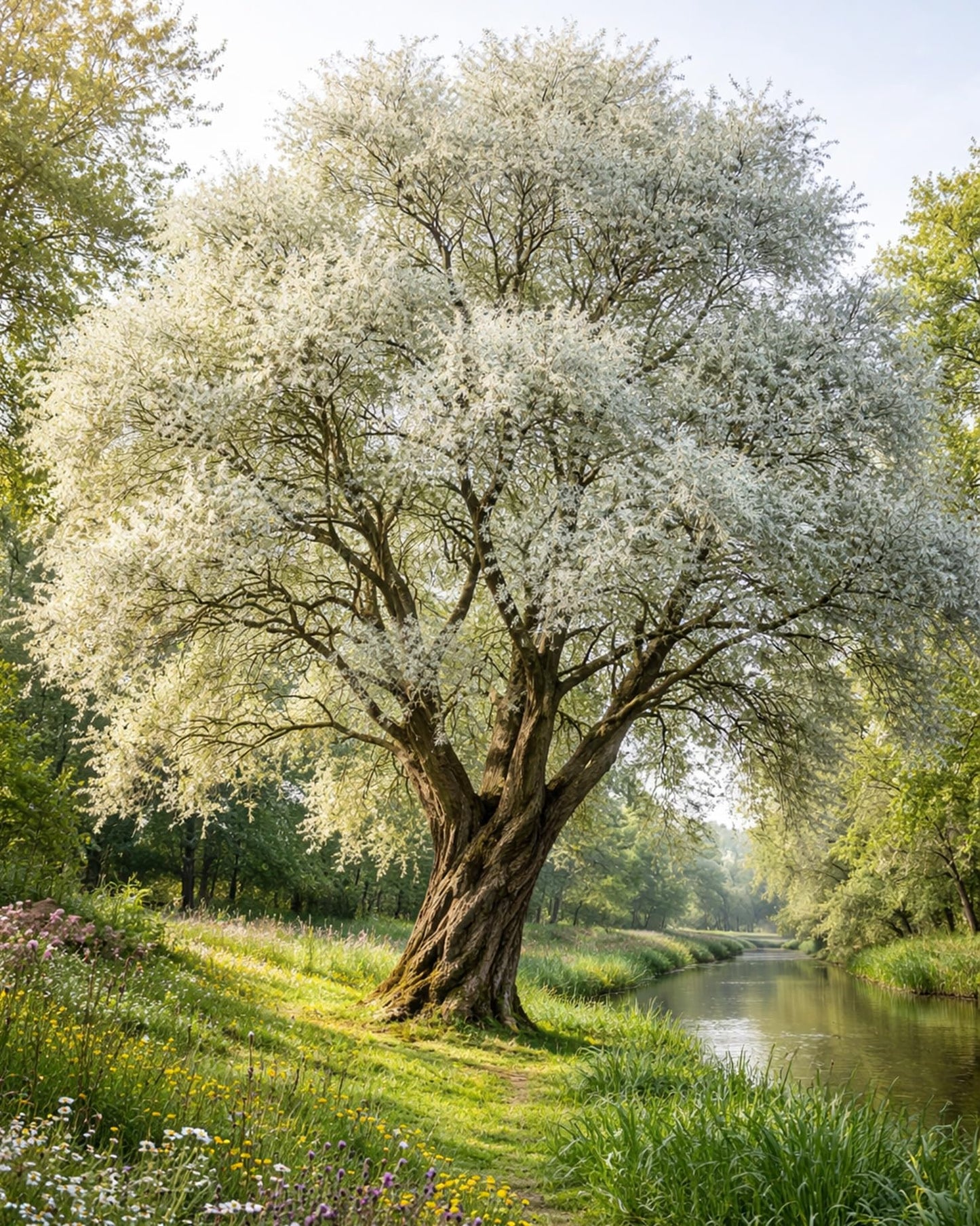 2 White Willow Trees - Rare and Unique Live Tree Plants - White Leaves - Fresh Cuttings to Grow
