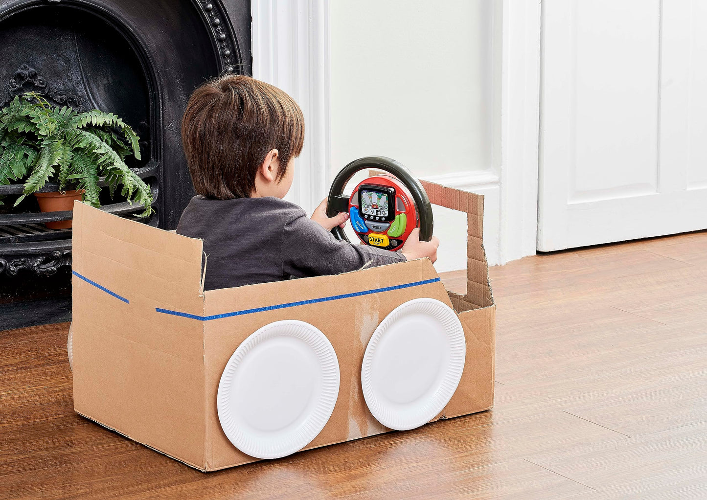 Casdon GPS Steering Wheel. Interactive Driving Toy for Kids 18+ Months. Features Spoken Commands & Realistic Sounds. Boosts Motor Skills