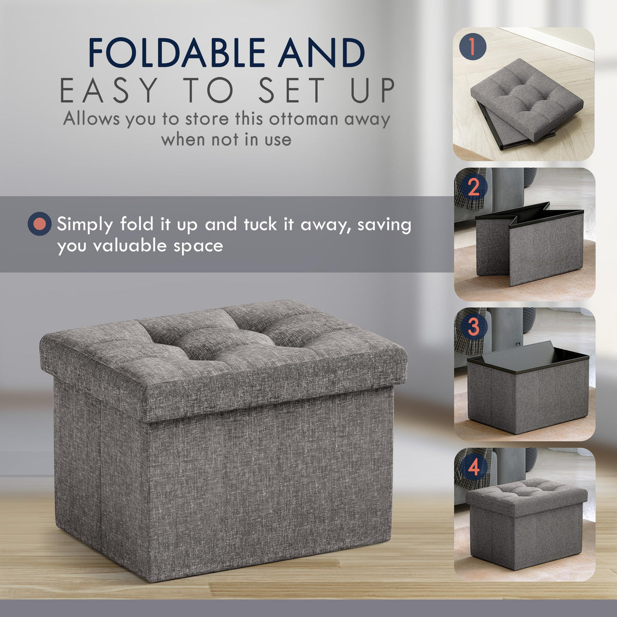 Small Rectangle Ottoman Set of 2 (2 Count)